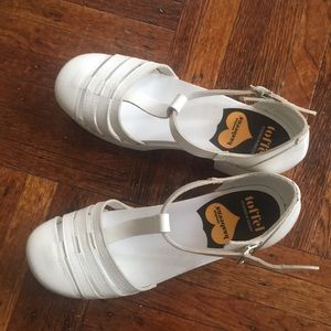 Swedish Hashbeens Plateau Strappy Sandals in White